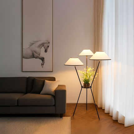 Modern Industrial Floor Lamp for Living Room Decor golden