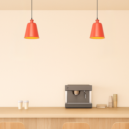 Red Aluminum Pendant Light: Modern Indoor Hanging Lamp Red