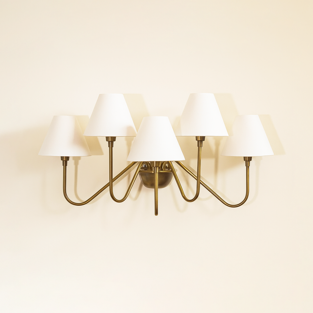 Unfold timeless elegance with the Brown Antique wall sconce masterpiece Brass Golden