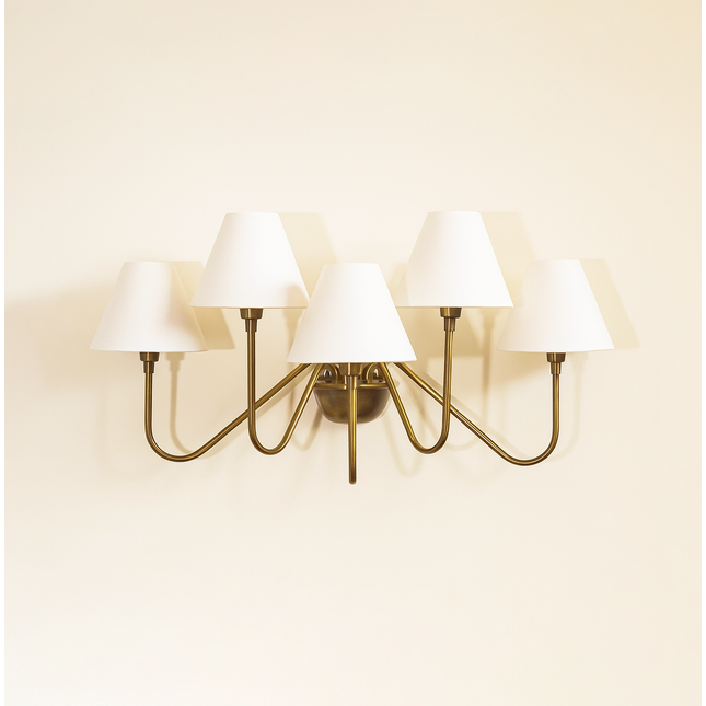 Unfold timeless elegance with the Brown Antique wall sconce masterpiece Brass Golden