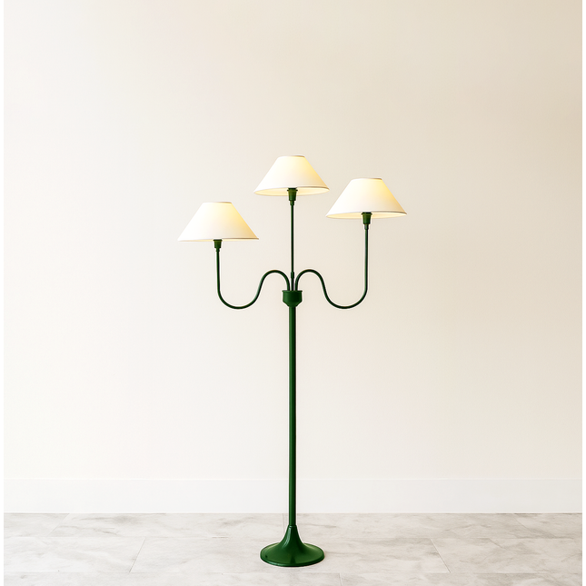 The Allure of Green Triple Shade Floor Lamps for Modern Homes Wood