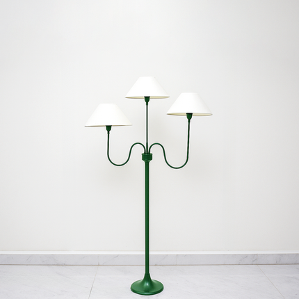 The Allure of Green Triple Shade Floor Lamps for Modern Homes Wood