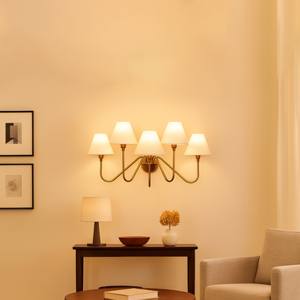 Unfold timeless elegance with the Brown Antique wall sconce masterpiece Brass Golden