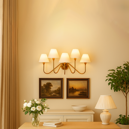 Unfold timeless elegance with the Brown Antique wall sconce masterpiece Brass Golden