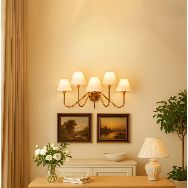 Unfold timeless elegance with the Brown Antique wall sconce masterpiece Brass Golden