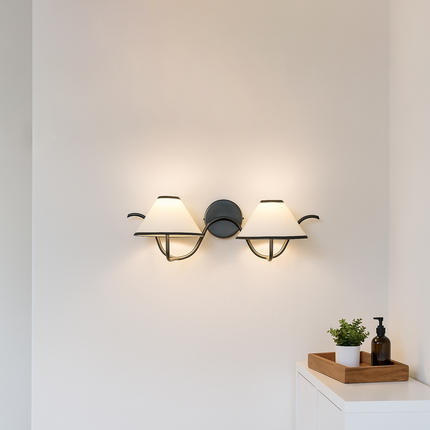 A masterpiece of modern lighting — sleek, bold, and matte black.