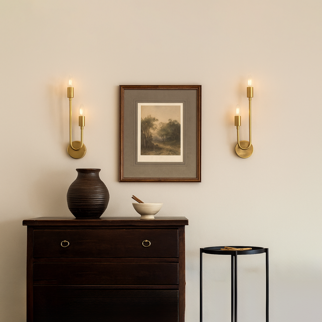 Elegant Wall Candle Lamps for Cozy Ambiance Golden golden