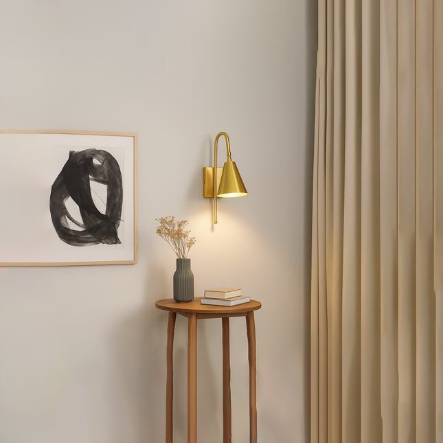 Create your golden moment with our Gold Brass wall sconce