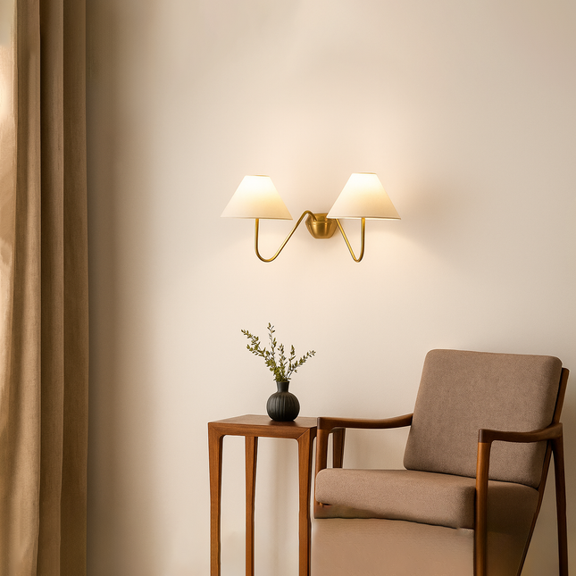 The pure luminosity of Gold Brass brings walls to life