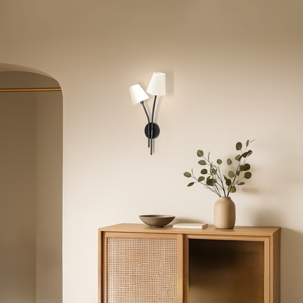 Handcrafted Matte Black Wall Sconce Rustic and Modern Light Fixture