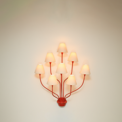 Radiate Majesty with the Red Wall Sconce Red