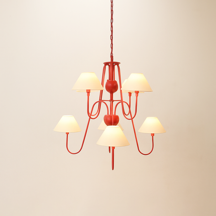 Red Chandelier: Timeless Glamour Illuminated in Red Red