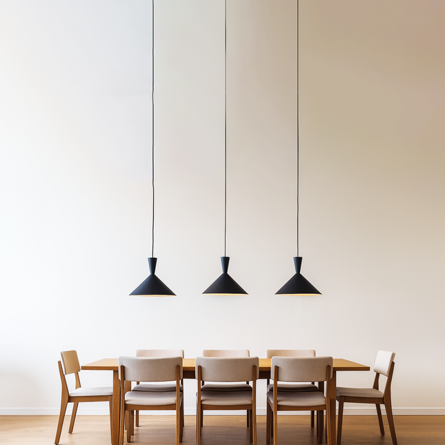 "Radiant Elegance: Artisanal Luxury Hanging Light for Upscale Interiors" Matte black