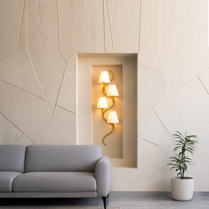 The Gold Brass wall sconce — where sophistication meets light.