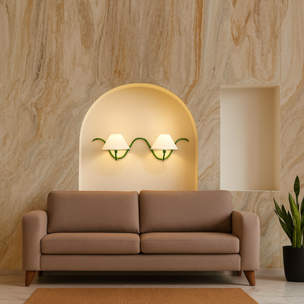 Illuminate Your Space with a Green Wall Lamp Duo