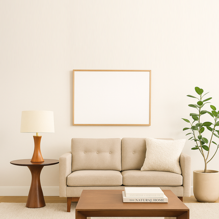 Handmade Wood Table Lamp: Mid-Century Modern Bedside Light Wood