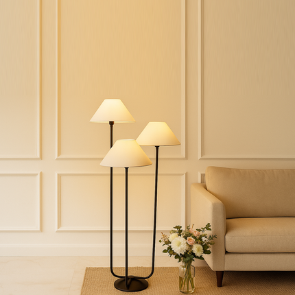 Crystal Cascade Floor Lamp: A Symphony of Radiance Matte black