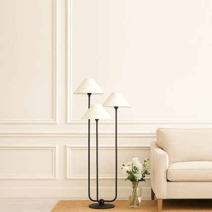 Crystal Cascade Floor Lamp: A Symphony of Radiance Matte black