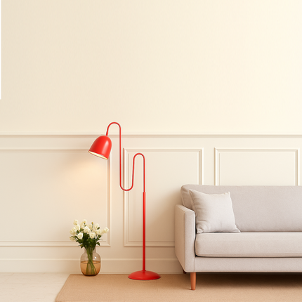 Elevate Your Lighting with Sophisticated Red Floor Lamps matte black