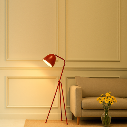 The Allure of Red: Modern Floor Lamps for Chic Homes Matte Black