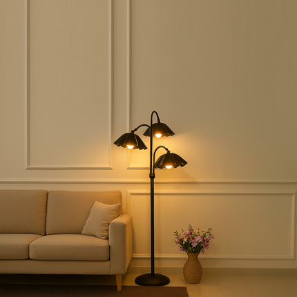 The Elegance of Tree Shaped Floor Lamps in Home Design Black