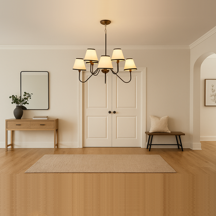 The Matte Black Chandelier Light redefines sophistication with bold contemporary charm. matte black