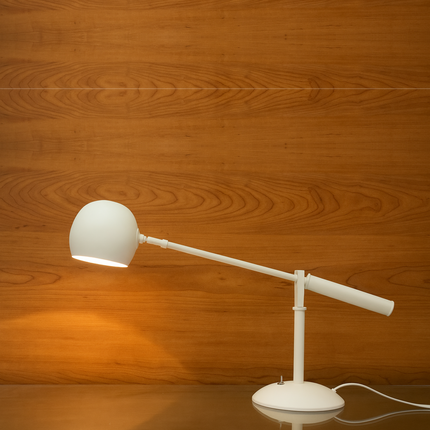 Aurora Luxe Matte-White Designer Table Lamp