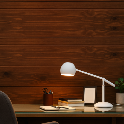 Aurora Luxe Matte-White Designer Table Lamp
