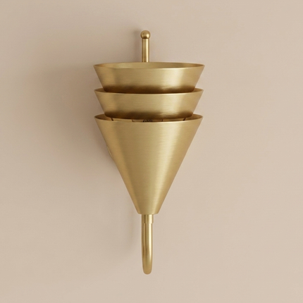 Gold Wall Sconce, Brass Wall Light, 3 Tier Wall Lamp, Sculptural Wall Sconce,Lighting, Luxury Art Decor Home Decor Living room light Bedroom
