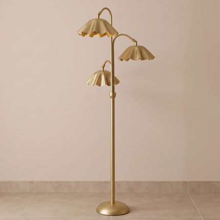 Floor Lamp 3-Light Flower Modern Floral Standing Lamp for Living Room, Bedroom Scandinavian Vintage Style, Metal Floor Lighting Home decor