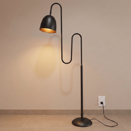 Floor Lamp in Matte Black, Modern Sculptural Standing Floor Lamp, Minimalist Reading, Lamp,Contemporary Living & Bedroom Modern Decoration
