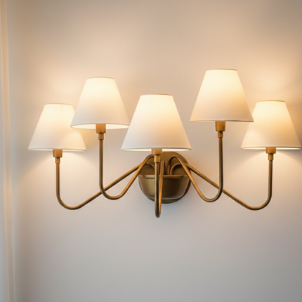 Unfold timeless elegance with the Brown Antique wall sconce masterpiece Brass Golden