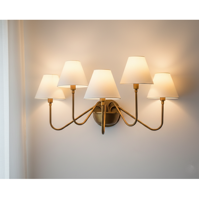 Unfold timeless elegance with the Brown Antique wall sconce masterpiece Brass Golden