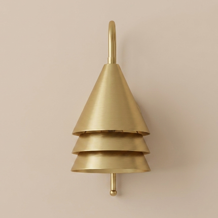 Gold Wall Sconce, 3 Tier Wall Light, Brass Wall Lamp, Sculptural Sconce, Modern Wall Lighting, Luxury Art Decor Decor livingroom & badroom