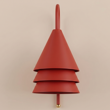 Red Wall Sconce, Modern Wall Light, 3 Tier Wall Lamp, Sculptural Lighting, Red Accent Light, Contemporary Art Deco Home Decor design lamp