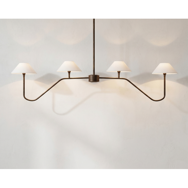 Chandelier Light – Antique brass 4 Light Chandelier | Elegant Modern Ceiling Fixture for Dining Room and Living Space
