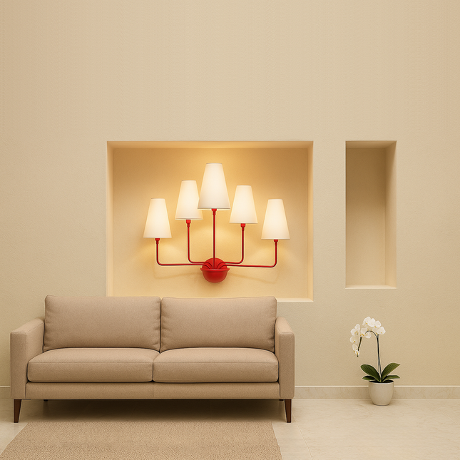 Red Radiance for Refined Interiors