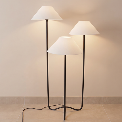 Modern Floor Lighting, 3 Shade Standing Lamp, Contemporary Tripod Floor Lamp, Elegant Living Room Light, Bedroom & Home Decor