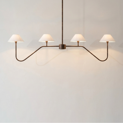 Chandelier Light – Antique brass 4 Light Chandelier | Elegant Modern Ceiling Fixture for Dining Room and Living Space