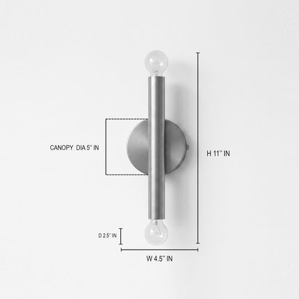 Matte Black Wall Sconce, Double Sided Light Fixture, Minimalist Up Down Wall Lamp, Industrial Lighting, Bedroom Hallway & Living RoomModern