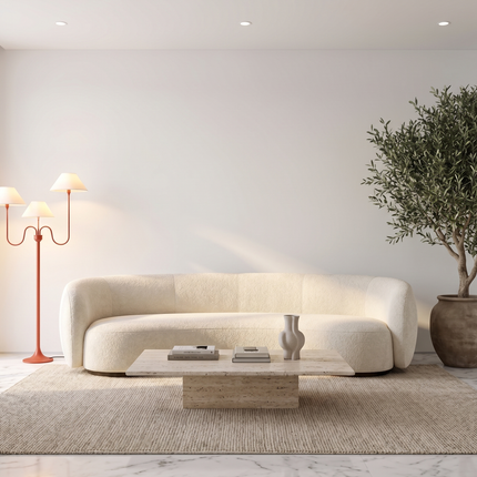Floor Lamp with Modern Red 3-Light With Fabric Shades, Contemporary Statement Lighting for Living Room, Bedroom Corner, Reading Nook & Decor