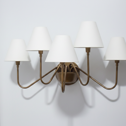 Unfold timeless elegance with the Brown Antique wall sconce masterpiece Brass Golden