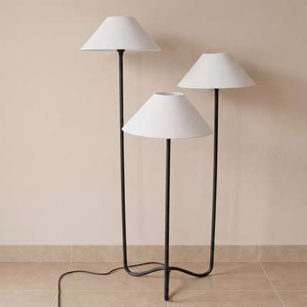 Modern Floor Lighting, 3 Shade Standing Lamp, Contemporary Tripod Floor Lamp, Elegant Living Room Light, Bedroom & Home Decor