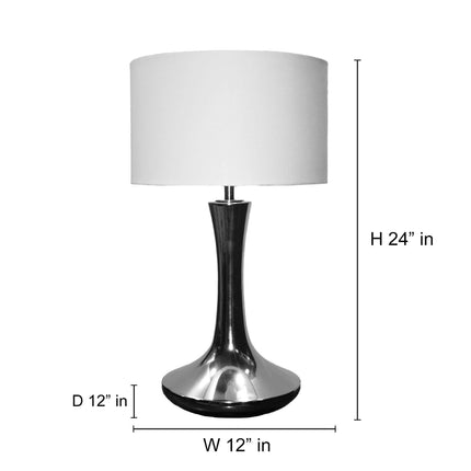 Vintage Style Desk Lamp: Silver Rustic Table Light matte black
