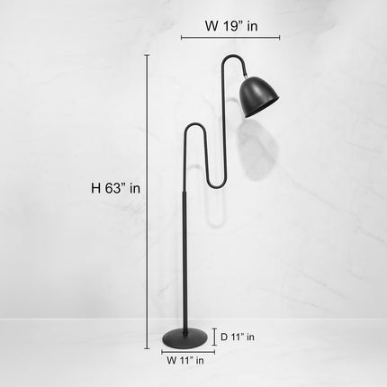 Elevate Your Lighting with Sophisticated Red Floor Lamps matte black