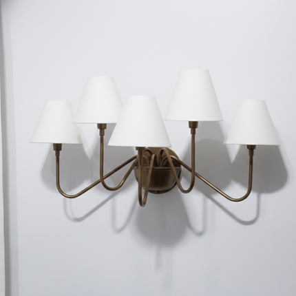Unfold timeless elegance with the Brown Antique wall sconce masterpiece Brass Golden