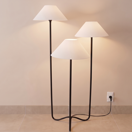 Modern Floor Lighting, 3 Shade Standing Lamp, Contemporary Tripod Floor Lamp, Elegant Living Room Light, Bedroom & Home Decor