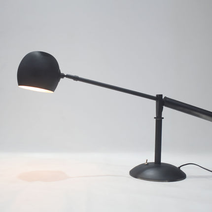 Table Lamp – Minimal Matte Black Adjustable Desk Lamp with Sleek Dome Shade | Modern Industrial Reading and Workspace Lighting