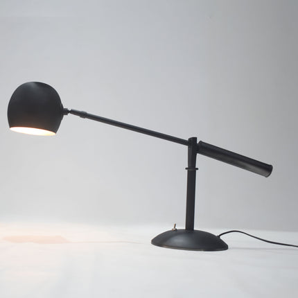 Table Lamp – Minimal Matte Black Adjustable Desk Lamp with Sleek Dome Shade | Modern Industrial Reading and Workspace Lighting
