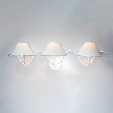 Matte White Tree Branch Wall Lamp: Mid-Century Modern 3-Light Sconce white